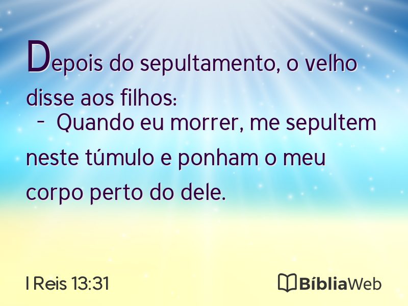 I Reis 13:31 em imagem para compartilhar