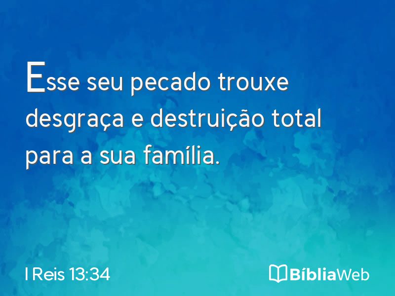 I Reis 13:34 em imagem para compartilhar