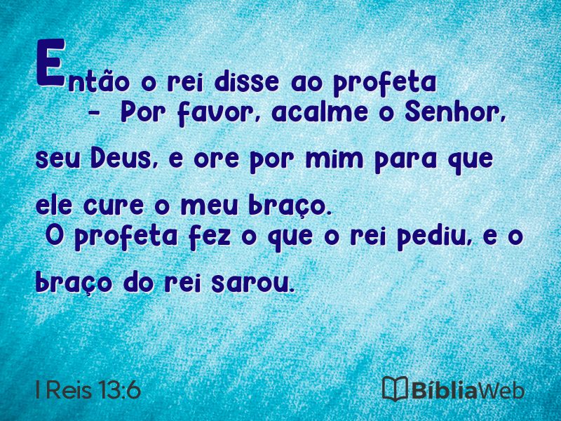 I Reis 13:6 em imagem para compartilhar