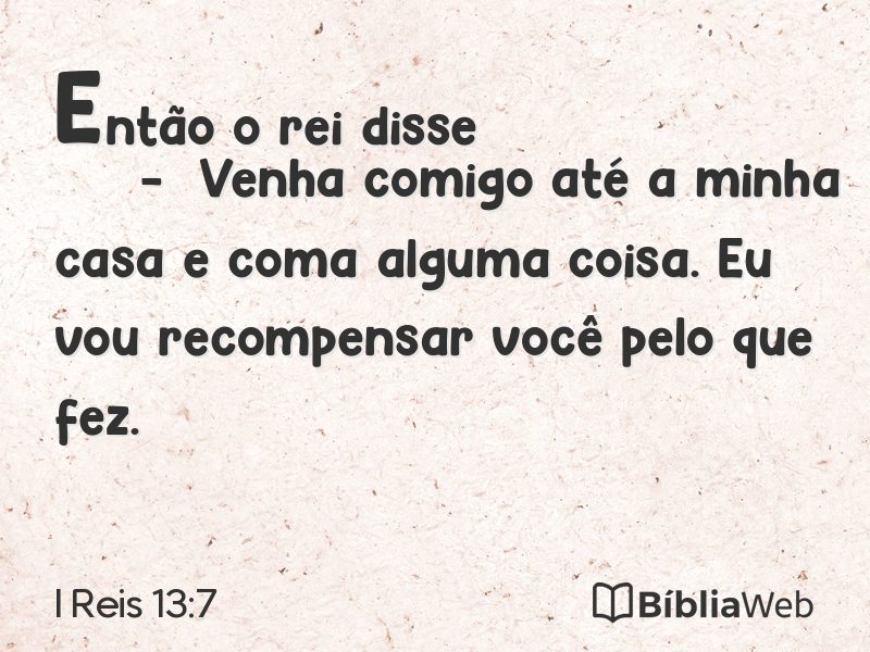I Reis 13:7 em imagem para compartilhar