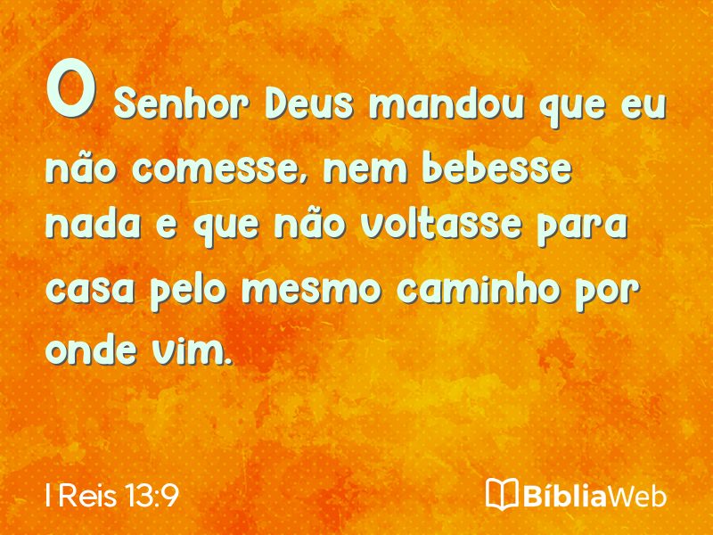I Reis 13:9 em imagem para compartilhar
