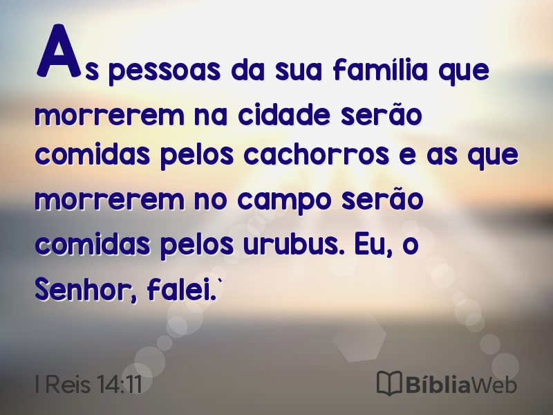 I Reis 14:11 em imagem para compartilhar