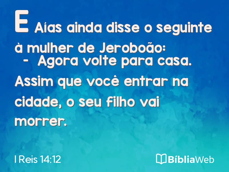 I Reis 14:12 em imagem para compartilhar