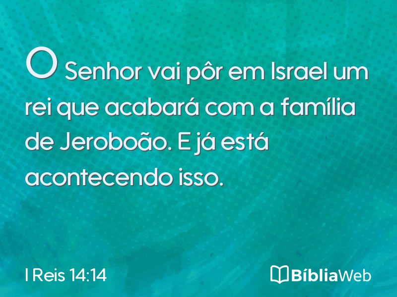 I Reis 14:14 em imagem para compartilhar