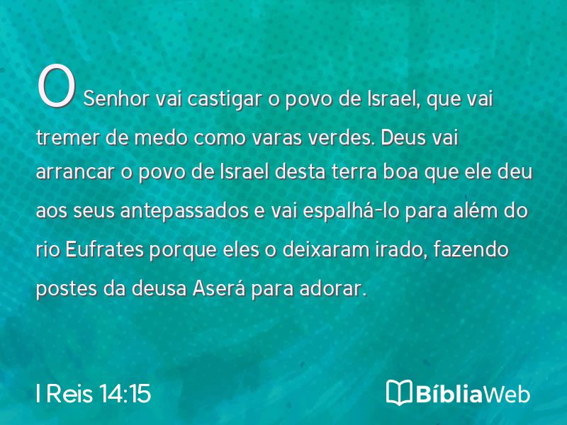 I Reis 14:15 em imagem para compartilhar