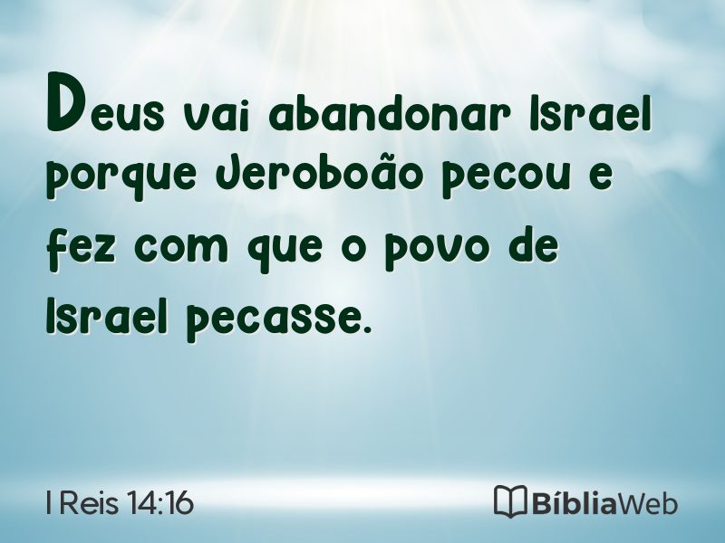 I Reis 14:16 em imagem para compartilhar