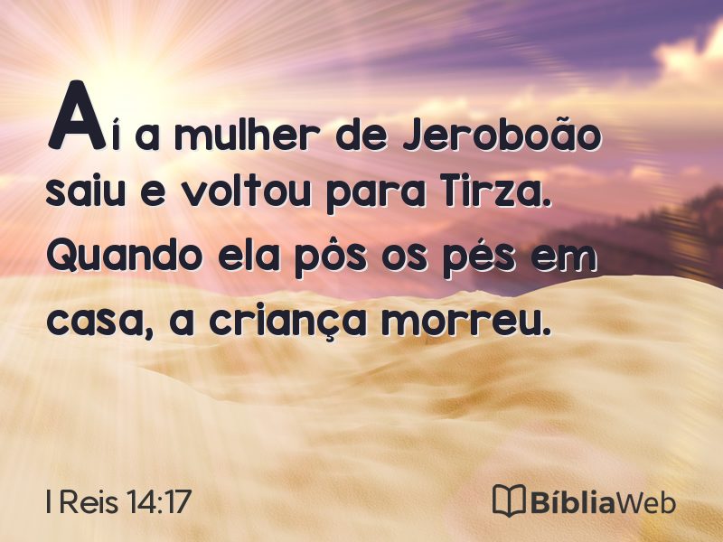 I Reis 14:17 em imagem para compartilhar
