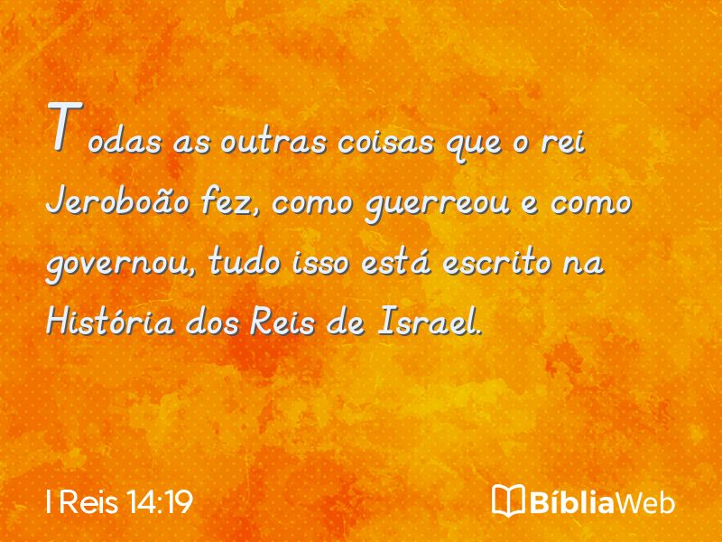 I Reis 14:19 em imagem para compartilhar
