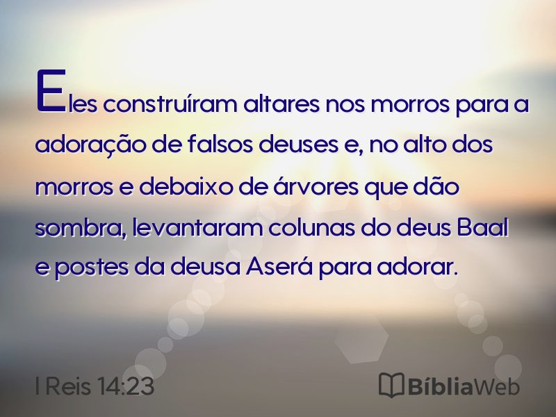 I Reis 14:23 em imagem para compartilhar