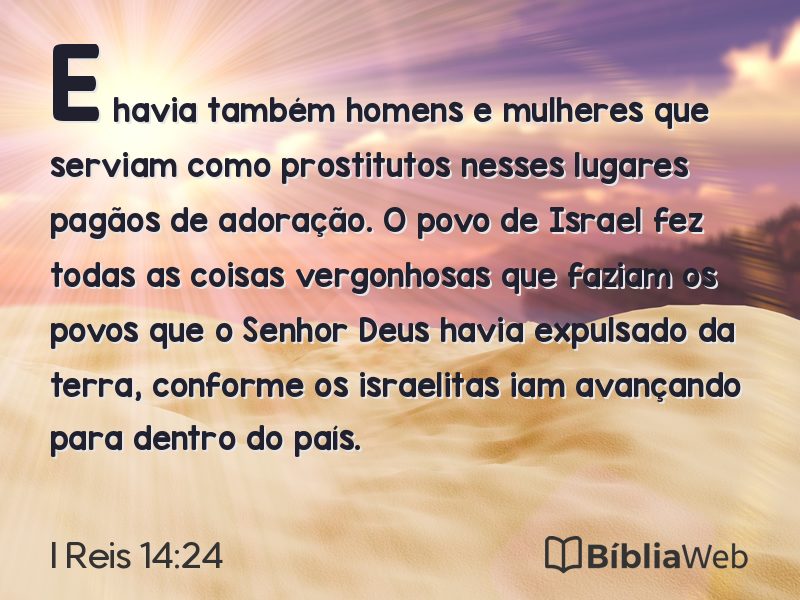 I Reis 14:24 em imagem para compartilhar