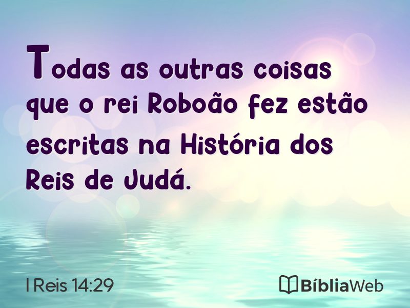 I Reis 14:29 em imagem para compartilhar