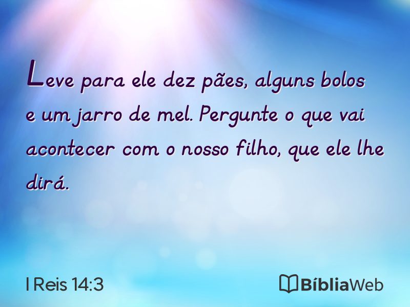 I Reis 14:3 em imagem para compartilhar