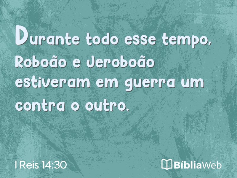 I Reis 14:30 em imagem para compartilhar