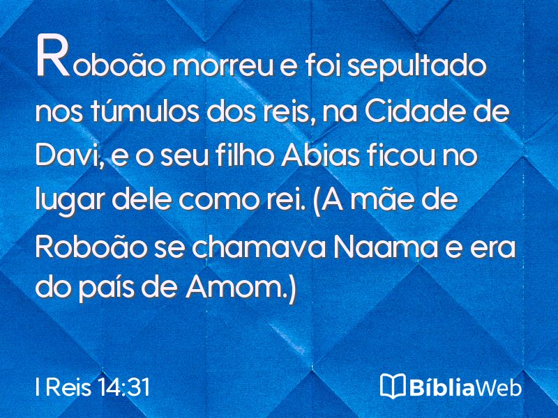 I Reis 14:31 em imagem para compartilhar