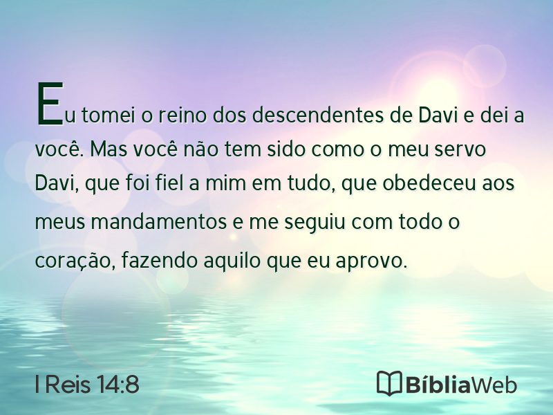 I Reis 14:8 em imagem para compartilhar