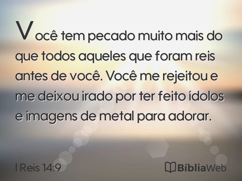 I Reis 14:9 em imagem para compartilhar