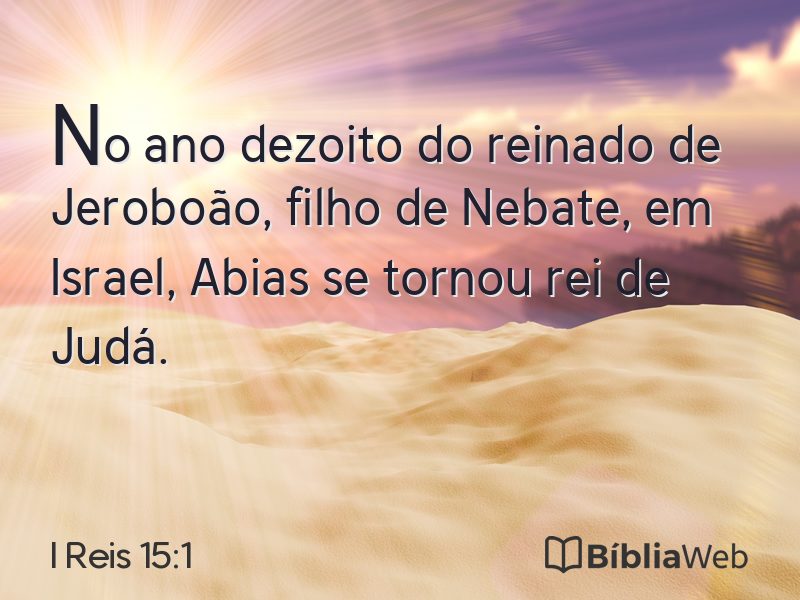 I Reis 15:1 em imagem para compartilhar