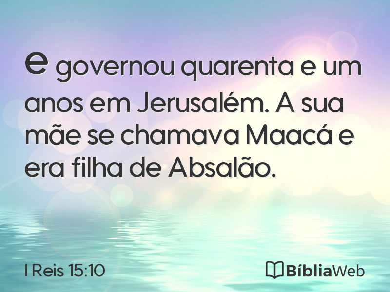 I Reis 15:10 em imagem para compartilhar