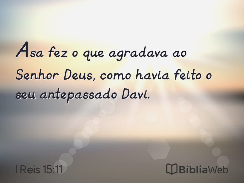 I Reis 15:11 em imagem para compartilhar