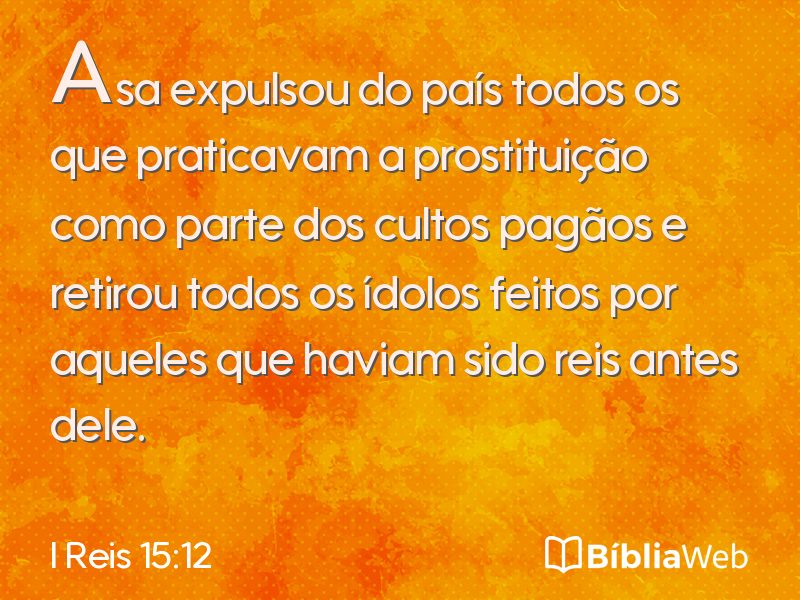 I Reis 15:12 em imagem para compartilhar