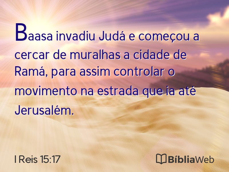 I Reis 15:17 em imagem para compartilhar