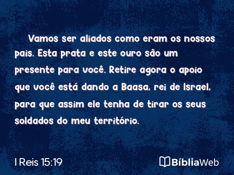 I Reis 15:19 em imagem para compartilhar