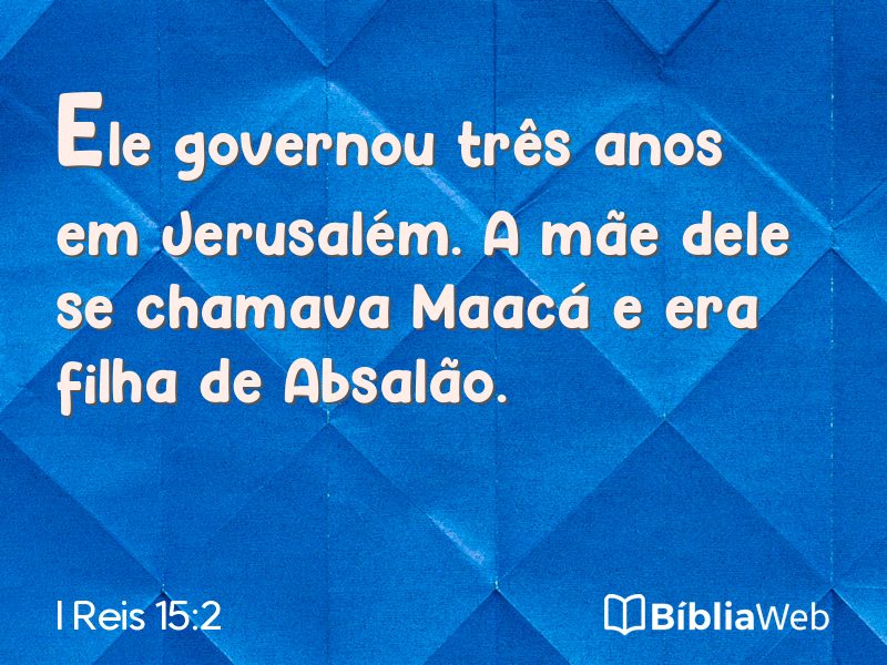 I Reis 15:2 em imagem para compartilhar