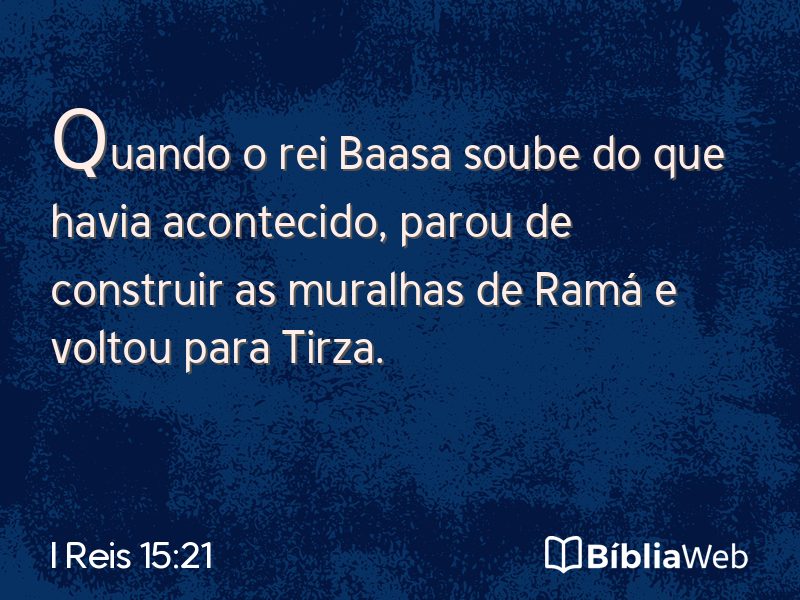 I Reis 15:21 em imagem para compartilhar