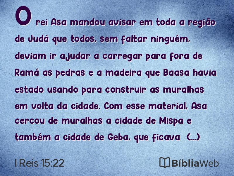 I Reis 15:22 em imagem para compartilhar