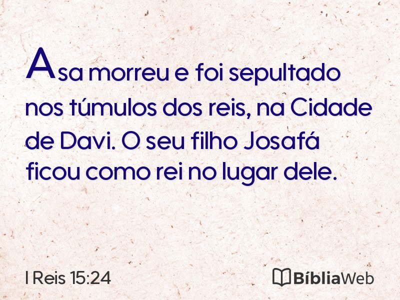 I Reis 15:24 em imagem para compartilhar