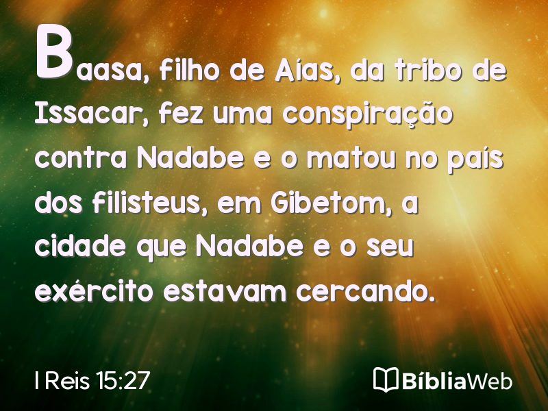 I Reis 15:27 em imagem para compartilhar