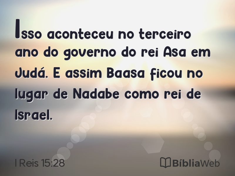 I Reis 15:28 em imagem para compartilhar