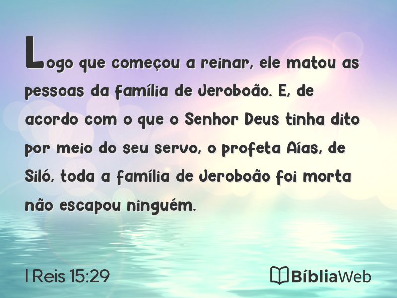 I Reis 15:29 em imagem para compartilhar