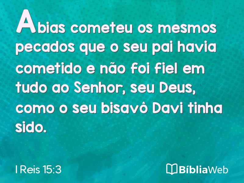 I Reis 15:3 em imagem para compartilhar