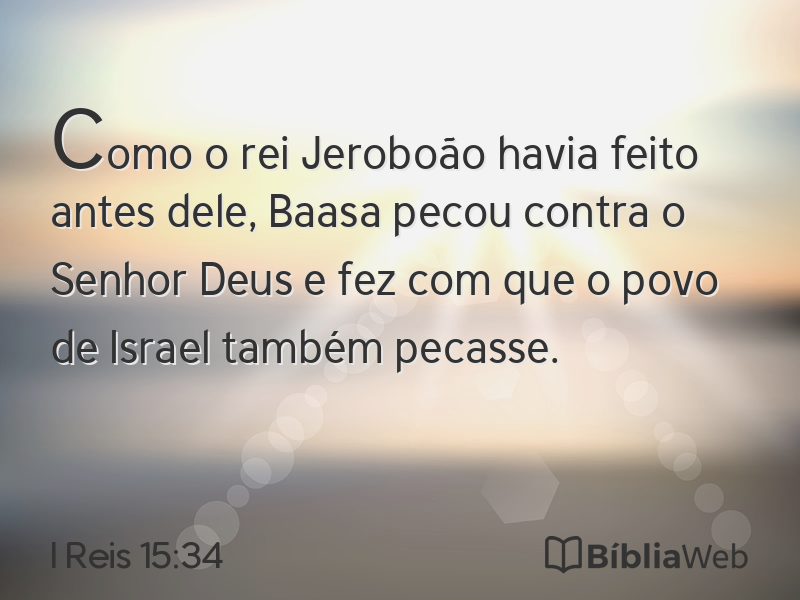 I Reis 15:34 em imagem para compartilhar