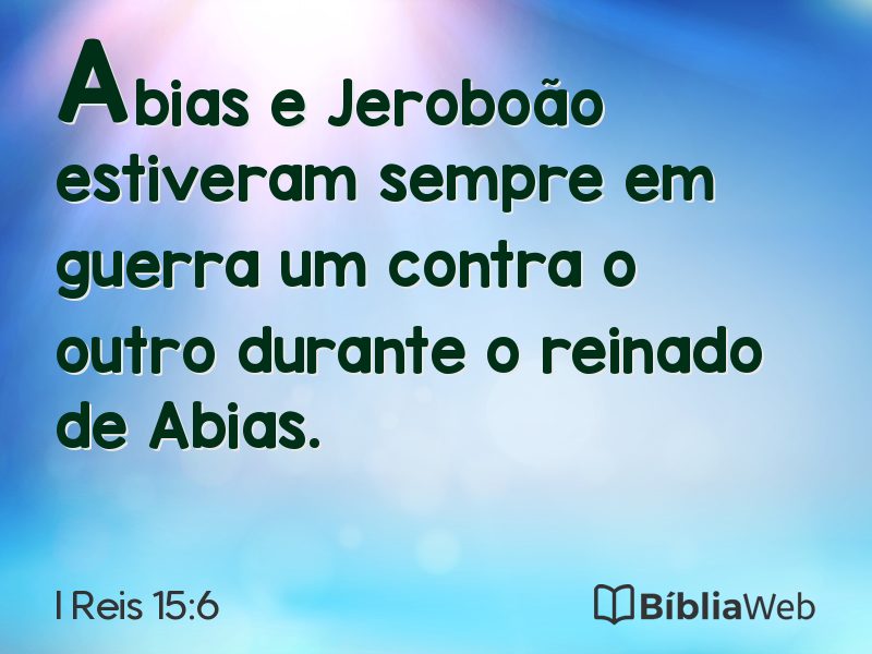 I Reis 15:6 em imagem para compartilhar