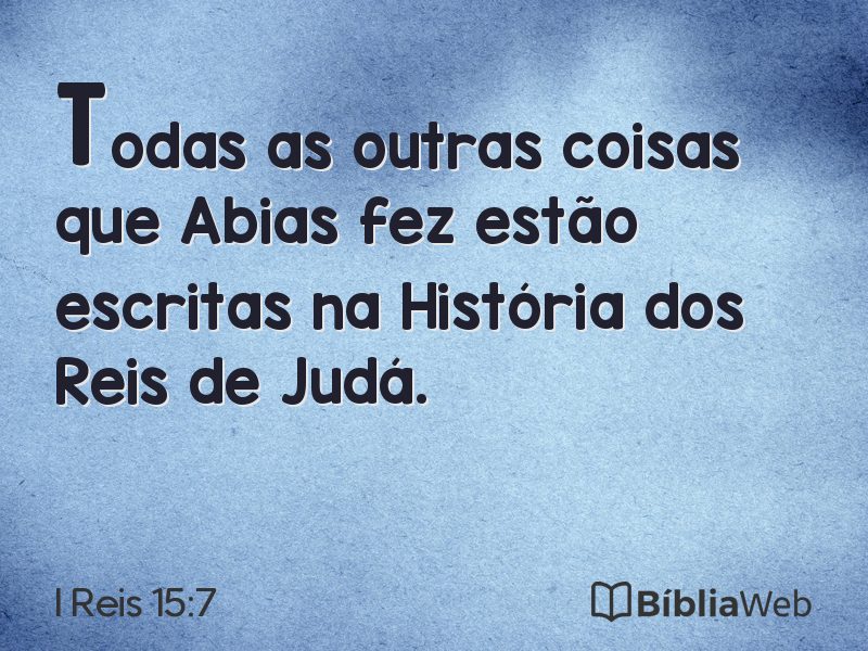 I Reis 15:7 em imagem para compartilhar