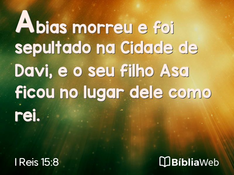I Reis 15:8 em imagem para compartilhar