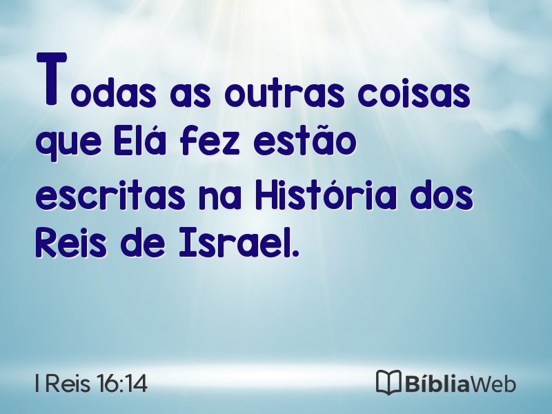 I Reis 16:14 em imagem para compartilhar