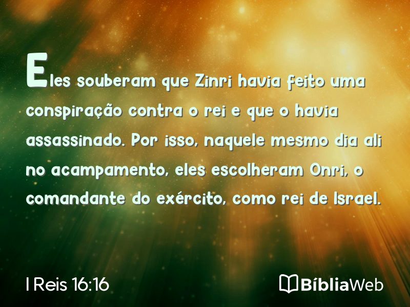 I Reis 16:16 em imagem para compartilhar