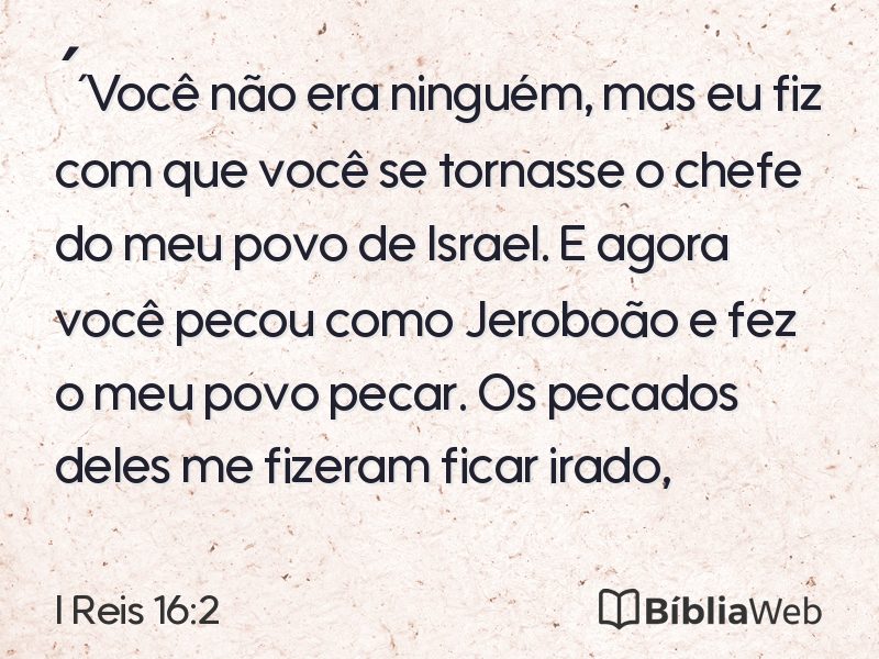 I Reis 16:2 em imagem para compartilhar