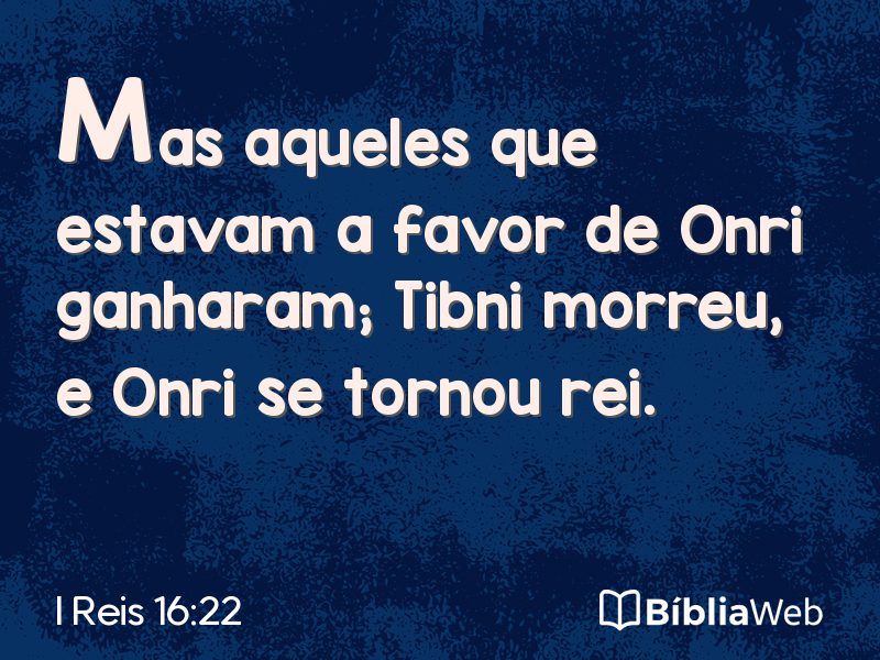I Reis 16:22 em imagem para compartilhar