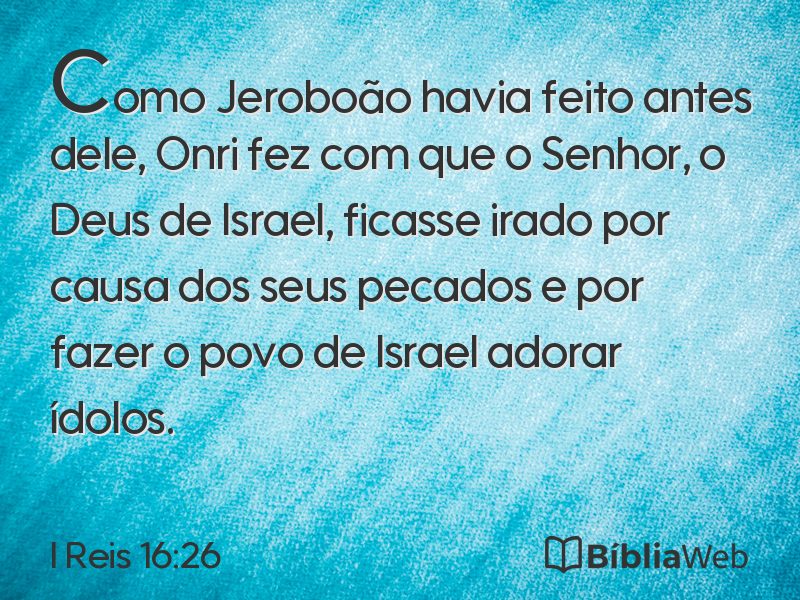 I Reis 16:26 em imagem para compartilhar