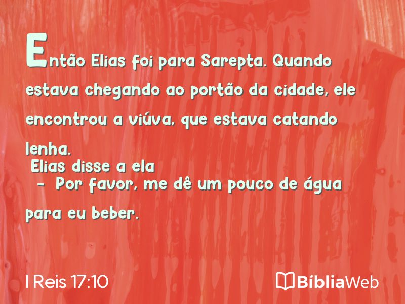 I Reis 17:10 em imagem para compartilhar