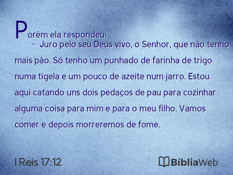 I Reis 17:12 em imagem para compartilhar