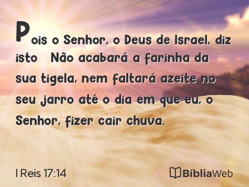 I Reis 17:14 em imagem para compartilhar