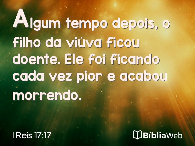 I Reis 17:17 em imagem para compartilhar