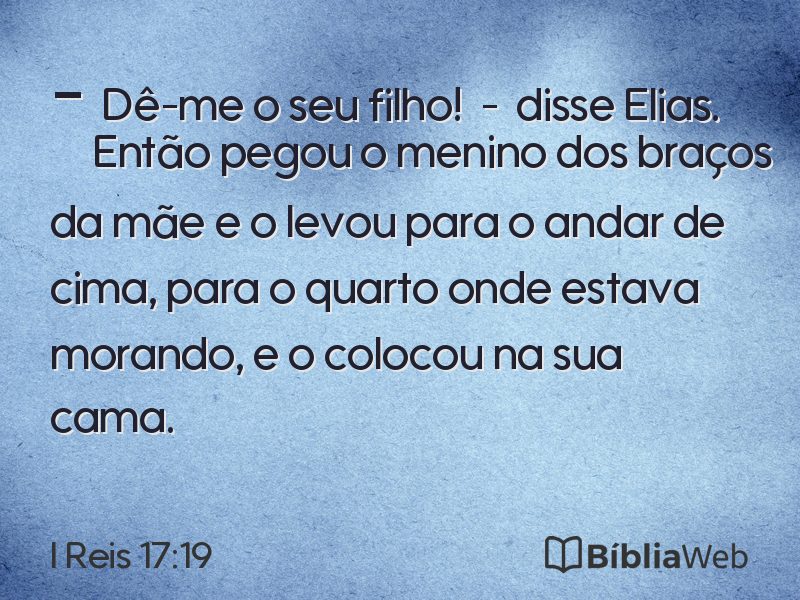 I Reis 17:19 em imagem para compartilhar