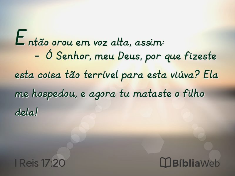 I Reis 17:20 em imagem para compartilhar