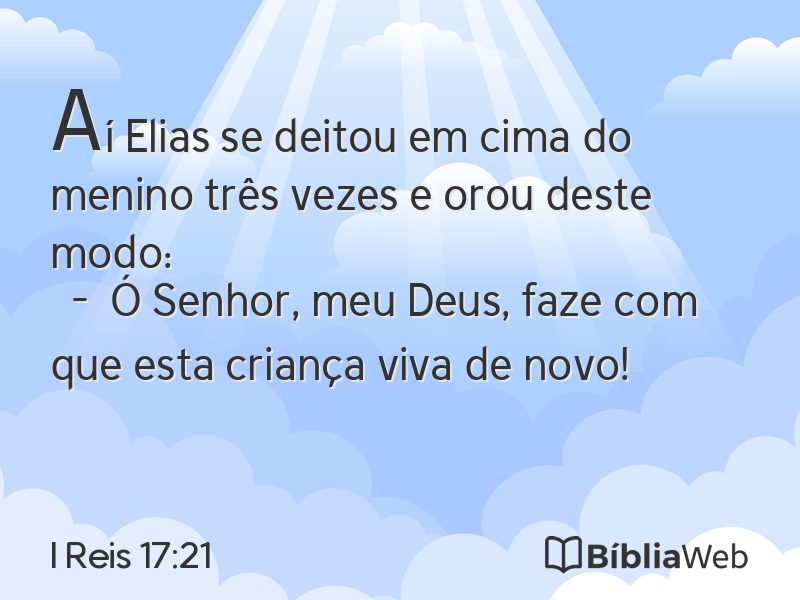 I Reis 17:21 em imagem para compartilhar